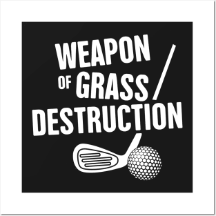 Grass Destruction | Funny Golf Design Posters and Art